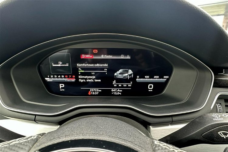 Audi A5 / Salon Polska / Quattro 4x4 / Bang Olufsen / Virtual Cockpit / S-LINE zdjęcie 12