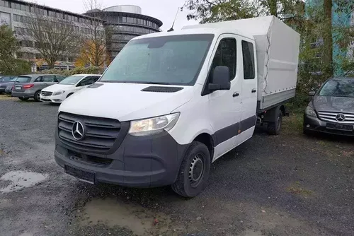 Mercedes Sprinter 315 CDI MAX burtowy skrzynia Doka brygadiera 6-cio miejscowy z Niemiec 3.4m paka 2021