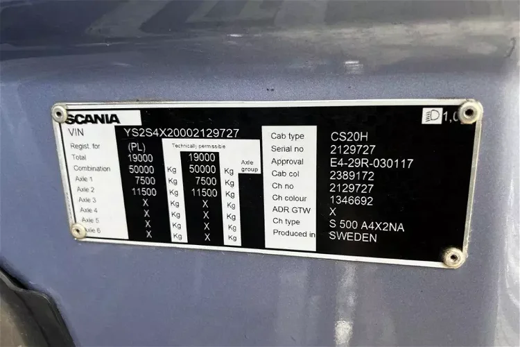 Scania S500 pełna opcja limitowana z Niemiec skory nawigacja zdjęcie 127