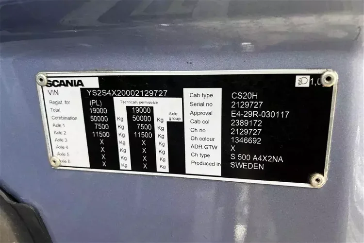 Scania S500 pełna opcja limitowana z Niemiec skory nawigacja zdjęcie 95
