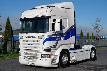 Scania R580 / V8 / RETARDER / SKÓRY / ALUFELGI / KLIMATYZACJA POSTOJOWA / EURO 6