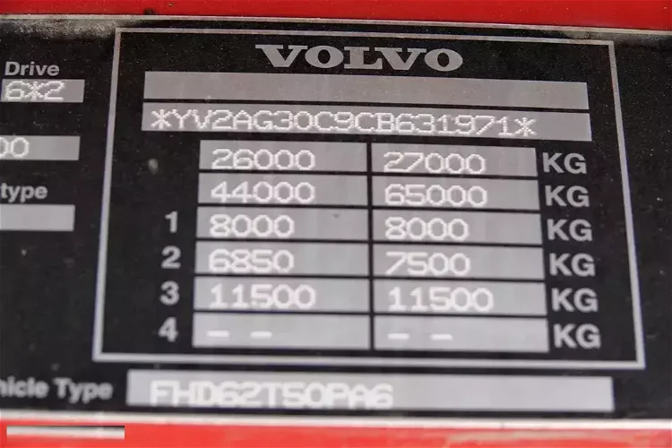Volvo FH 500 / STANDARD / PUSHER / 3 OSIE / OŚ PODNOSZONA / 65 TON / PEŁNY ADR zdjęcie 33