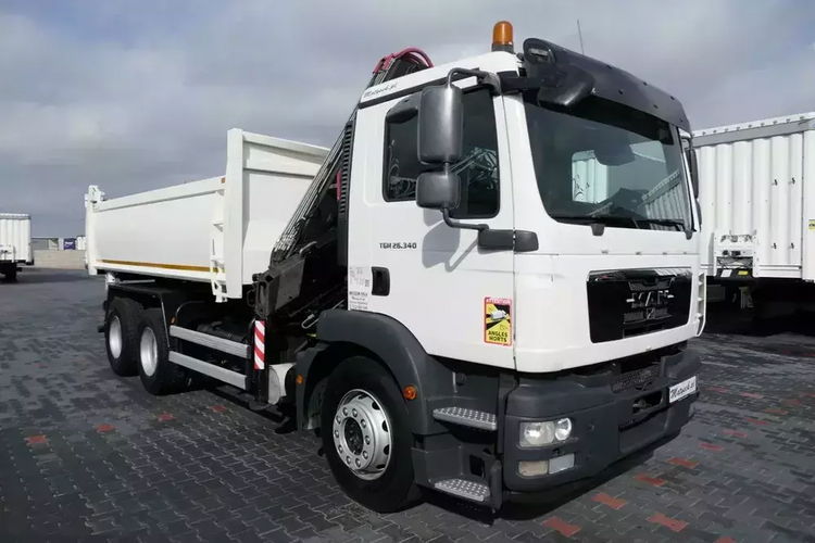 MAN TGM 26.340 / 6X4 / 2 STR WYWROTKA + HDS HIAB 144 / HYDROBURTA / ŁYCHA / zdjęcie 138