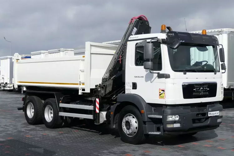 MAN TGM 26.340 / 6X4 / 2 STR WYWROTKA + HDS HIAB 144 / HYDROBURTA / ŁYCHA / zdjęcie 179