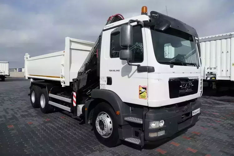 MAN TGM 26.340 / 6X4 / 2 STR WYWROTKA + HDS HIAB 144 / HYDROBURTA / ŁYCHA / zdjęcie 58