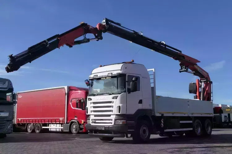 Scania R 480 / 6X4 / SKRZYNIOWY- 6,2 M + HDS PALFINGER PK 40000 + FLY JIB - 26,4 M / PILOT / SIODEŁKO / zdjęcie 1