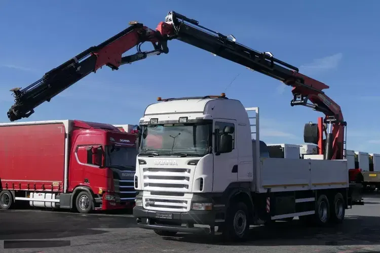 Scania R 480 / 6X4 / SKRZYNIOWY- 6,2 M + HDS PALFINGER PK 40000 + FLY JIB - 26,4 M / PILOT / SIODEŁKO / zdjęcie 3