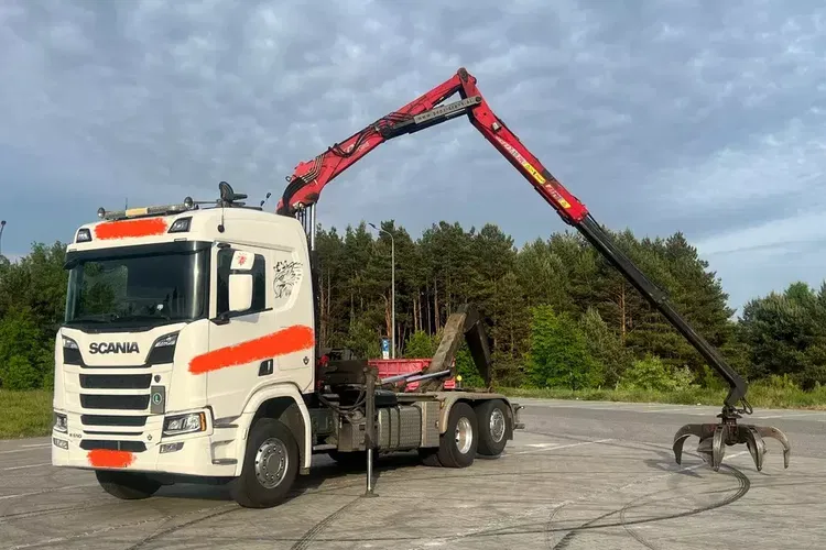 Scania R650 Hakowiec z dźwigiem hds do złomu metalu kran zdjęcie 4