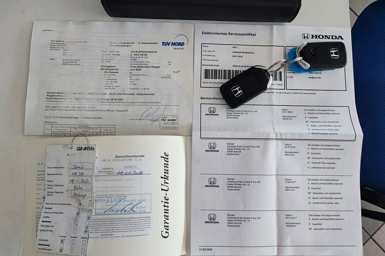 Honda HR-V Executive + 1.6 + serwis + oryginał biała perła zdjęcie 26