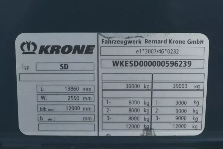 Krone FIRANKA STANDARD / OSIE BPW / MULTILOCK / certyfikat XL / zdjęcie 20