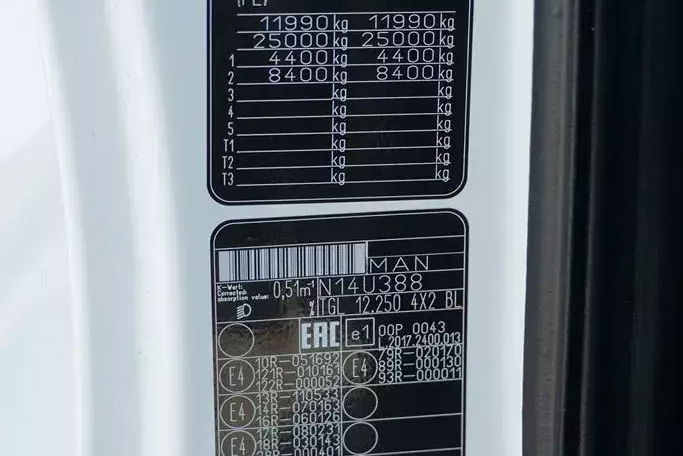 MAN TGL / 12.250 / ACC / E 6 / ZESTAW PRZEJAZDOWY 120 M3 zdjęcie 10