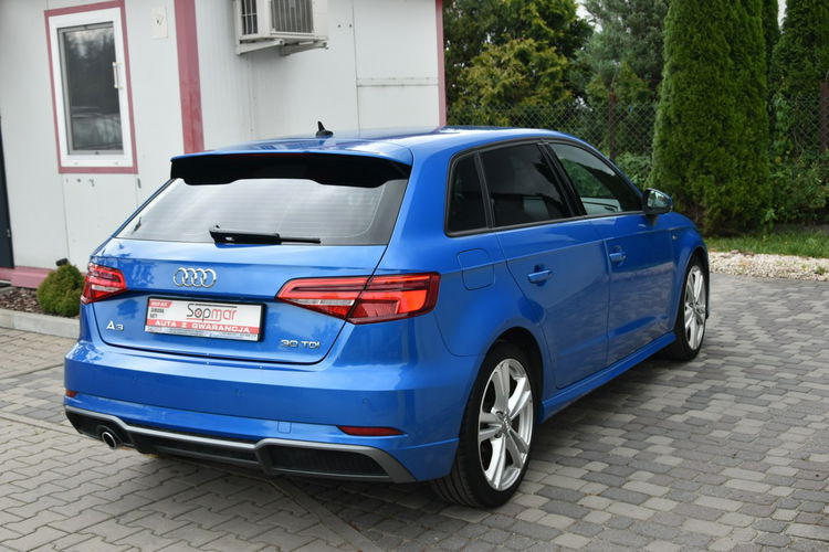 Audi A3 Sportback 30TDi 116KM 2019r. S-line MMINAVi FullLED Climatronic 18" zdjęcie 17