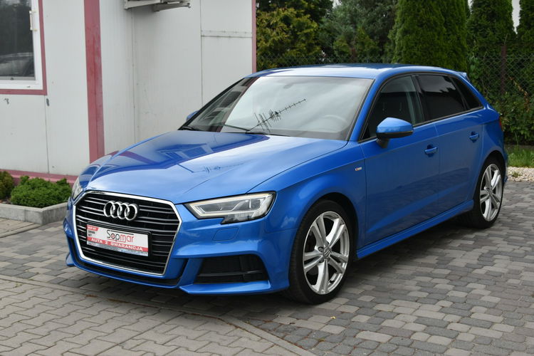 Audi A3 Sportback 30TDi 116KM 2019r. S-line MMINAVi FullLED Climatronic 18" zdjęcie 6