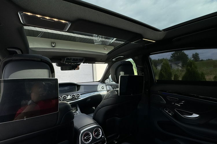 Mercedes S 350 Long Maybach piękny stan pełne wyposażenie TV multibeam zamawiana gwar zdjęcie 26