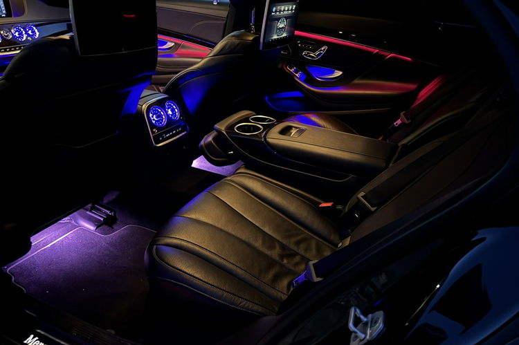 Mercedes S 350 Long Maybach piękny stan pełne wyposażenie TV multibeam zamawiana gwar zdjęcie 45