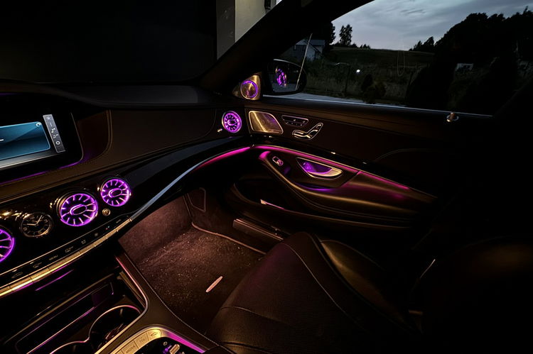 Mercedes S 350 Long Maybach piękny stan pełne wyposażenie TV multibeam zamawiana gwar zdjęcie 63