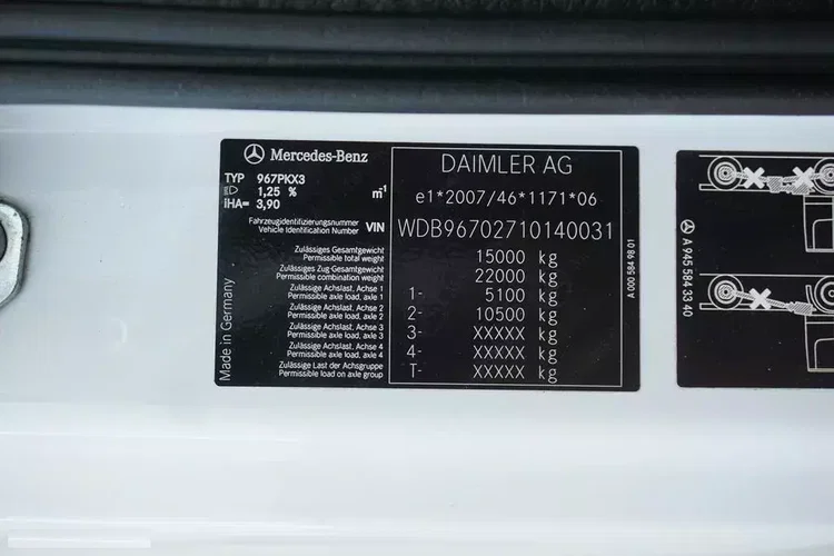 Mercedes ATEGO / 1523 / EURO 6 / CHŁODNIA + WINDA / 18 PALET zdjęcie 11