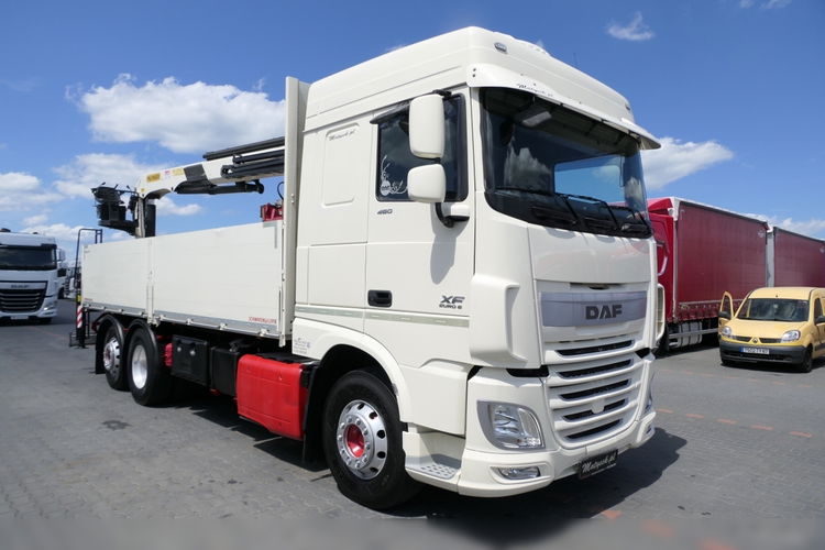 DAF XF 460 / 6X2 / SKRZYNIOWY - 6, 5 M + HDS PALFINGER PK 18001 / SIODEŁKO / CHWYTAK / OŚ SKRĘTNA I PODNOSZONA / zdjęcie 16