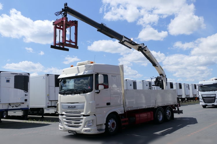 DAF XF 460 / 6X2 / SKRZYNIOWY - 6, 5 M + HDS PALFINGER PK 18001 / SIODEŁKO / CHWYTAK / OŚ SKRĘTNA I PODNOSZONA / zdjęcie 5