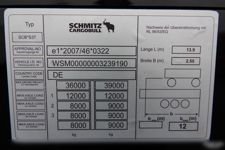 Schmitz FIRANKA VARIOS / PODNOSZONY DACH / STANDARD / zdjęcie 24