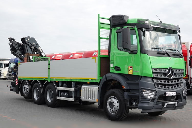 Mercedes -BENZ AROCS 3240 / 8X4 / PLATFORMA 6.9 m + HDS HIAB 244 - wysów : 18.8 m/ TRIDEM / OŚ PODNOSZONA SKRĘTNA / EURO 6 / STEROWANIE RADIOWE / zdjęcie 17