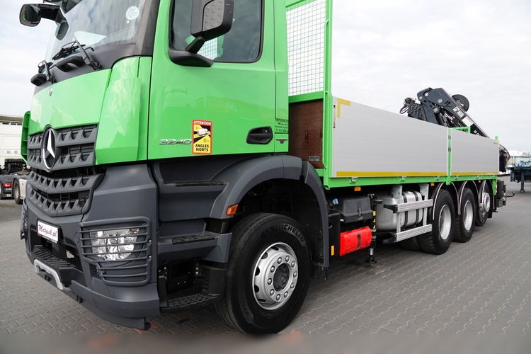 Mercedes -BENZ AROCS 3240 / 8X4 / PLATFORMA 6.9 m + HDS HIAB 244 - wysów : 18.8 m/ TRIDEM / OŚ PODNOSZONA SKRĘTNA / EURO 6 / STEROWANIE RADIOWE / zdjęcie 19