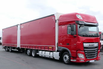 DAF XF 480 / ZESTAW TANDEM 120 M3 / PRZEJAZDOWY / WIELTON / PO ZŁOTYM KONTRAKCIE SERWISOWYM / 2019 / 