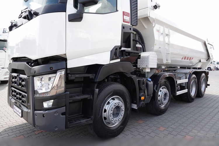 RENAULT C 430 / 8x4 / WYWROTKA TYLNOZSYP + HYDROKLAPA / ŁADOWNOŚĆ: 18, 5 TON / EURO 6 / 2018 ROK / SPROWADZONY zdjęcie 9