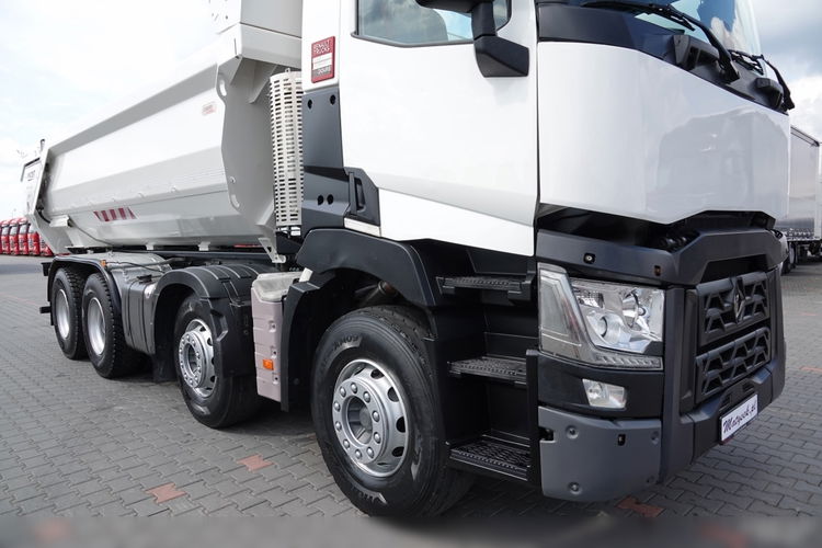 RENAULT C 430 / 8x4 / WYWROTKA TYLNOZSYP + HYDROKLAPA / ŁADOWNOŚĆ: 18, 5 TON / EURO 6 / 2018 ROK / SPROWADZONY zdjęcie 15