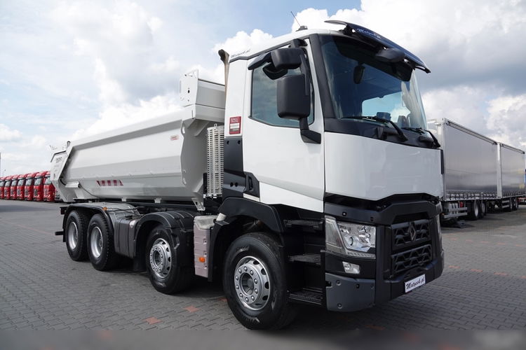 RENAULT C 430 / 8x4 / WYWROTKA TYLNOZSYP + HYDROKLAPA / ŁADOWNOŚĆ: 18, 5 TON / EURO 6 / 2018 ROK / SPROWADZONY zdjęcie 16