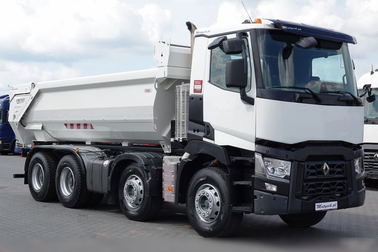 RENAULT C 430 / 8x4 / WYWROTKA TYLNOZSYP + HYDROKLAPA / ŁADOWNOŚĆ: 18, 5 TON / EURO 6 / 2018 ROK / SPROWADZONY zdjęcie 17