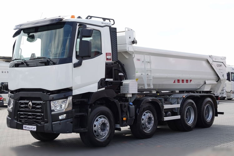 RENAULT C 430 / 8x4 / WYWROTKA TYLNOZSYP + HYDROKLAPA / ŁADOWNOŚĆ: 18, 5 TON / EURO 6 / 2018 ROK / SPROWADZONY zdjęcie 7