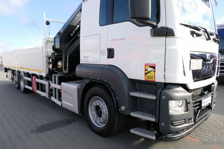 MAN TGS 26.400 / 6x2 / SKRZYNIOWY- 6.8 m + HDS HIAB 477 wysów: 15, 5 m / EURO 6 / OŚ PODNOSZONA / HDS ZA KABINĄ / STEROWANIE RADIOWE zdjęcie 24