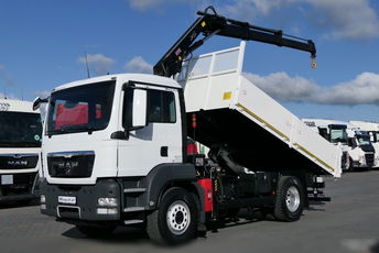 MAN TGS 18.400 / 4x4 / WYWROTKA - 4.7 M + HDS HIAB 111 wysów : 7.4 m / UAL / PALETOWY / STEROWANIE RADIOWE