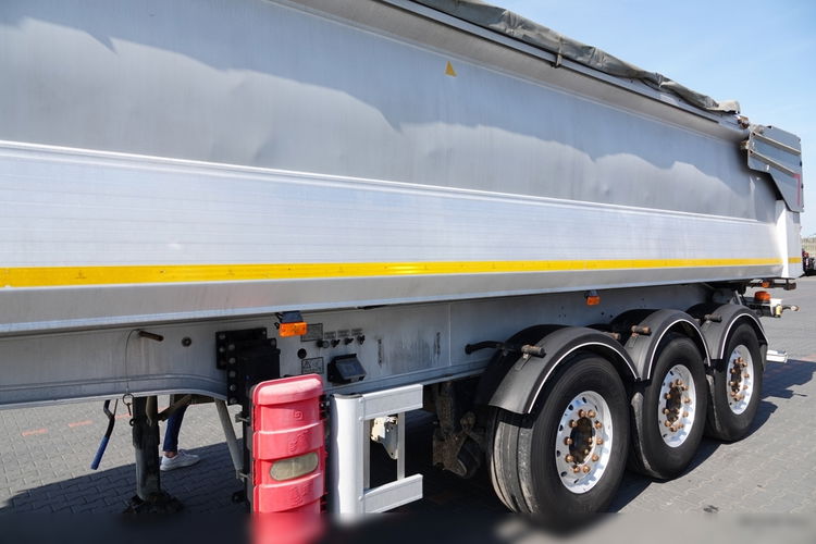 BENALU WYWROTKA 27 m3 / ALUMINIOWA / HYDRAULICZNA KLAPA / 2 OSIE PODNOSZONE / WAGA: 5600 KG / SPROWADZONA zdjęcie 14