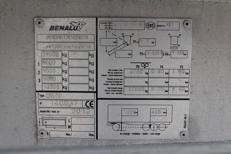 BENALU WYWROTKA 27 m3 / ALUMINIOWA / HYDRAULICZNA KLAPA / 2 OSIE PODNOSZONE / WAGA: 5600 KG / SPROWADZONA zdjęcie 16