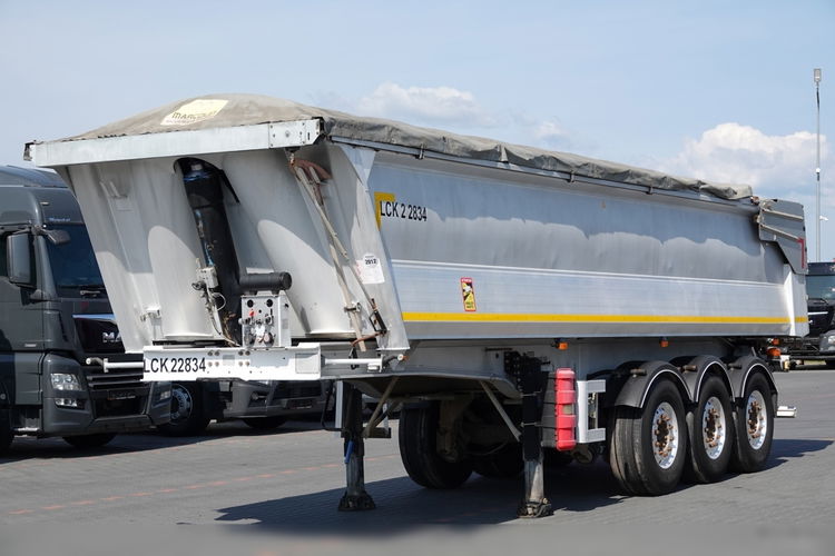 BENALU WYWROTKA 27 m3 / ALUMINIOWA / HYDRAULICZNA KLAPA / 2 OSIE PODNOSZONE / WAGA: 5600 KG / SPROWADZONA zdjęcie 1