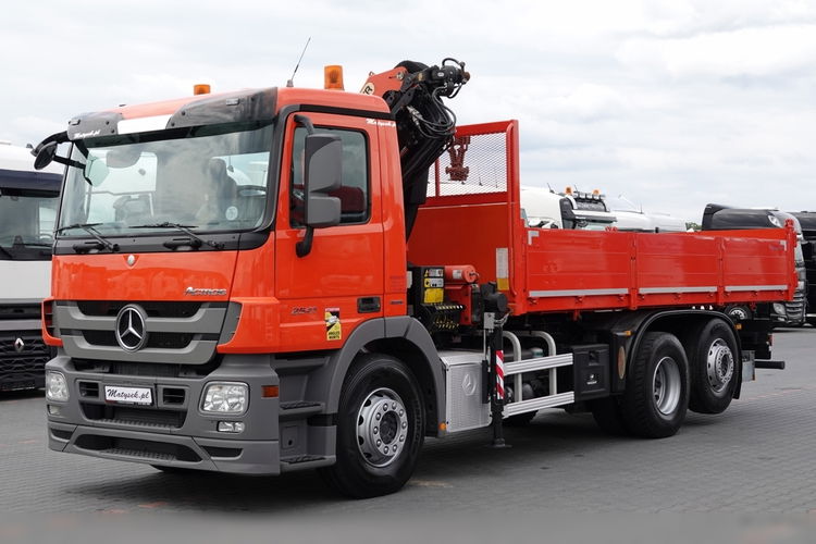 Mercedes ACTROS 2541 / 6x2 / WYWROTKA TYLNOZSYPOWA 6.2 M + HDS PALFINGER 18002 wysów: 12, 5 m / OŚ PODNOSZONA i SKRĘTNA / SPROWADZONY zdjęcie 7