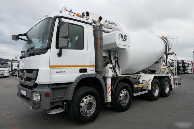 Mercedes ACTROS 3241 / POMPOGRUSZKA / BETONIARKA + POMPA SERMAC 24 M - 3Z24 / EURO 5 / STEROWANIE RADIOWE zdjęcie 9