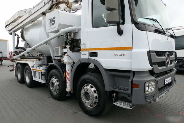 Mercedes ACTROS 3241 / POMPOGRUSZKA / BETONIARKA + POMPA SERMAC 24 M - 3Z24 / EURO 5 / STEROWANIE RADIOWE zdjęcie 17