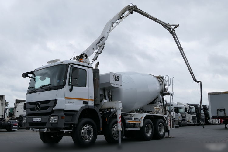 Mercedes ACTROS 3241 / POMPOGRUSZKA / BETONIARKA + POMPA SERMAC 24 M - 3Z24 / EURO 5 / STEROWANIE RADIOWE zdjęcie 6