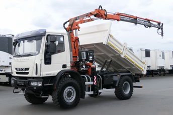 Iveco EUROCARGO 150E25 / 4X4 / WYWROTKA + HDS TEREX 120.2 E / DO ENERGETYKI / STEROWANIE RADIOWE / 67 TYS KM PRZEBIEGU