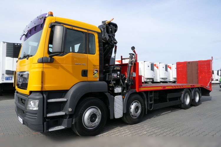 MAN TGS 35.360 / 8x2 / LAWETA + HDS HIAB 211 / OŚ PODNOSZONA / 4 OSIOWY / NAJAZDY HYDRAULICZNE / WCIĄGARKA  zdjęcie 15