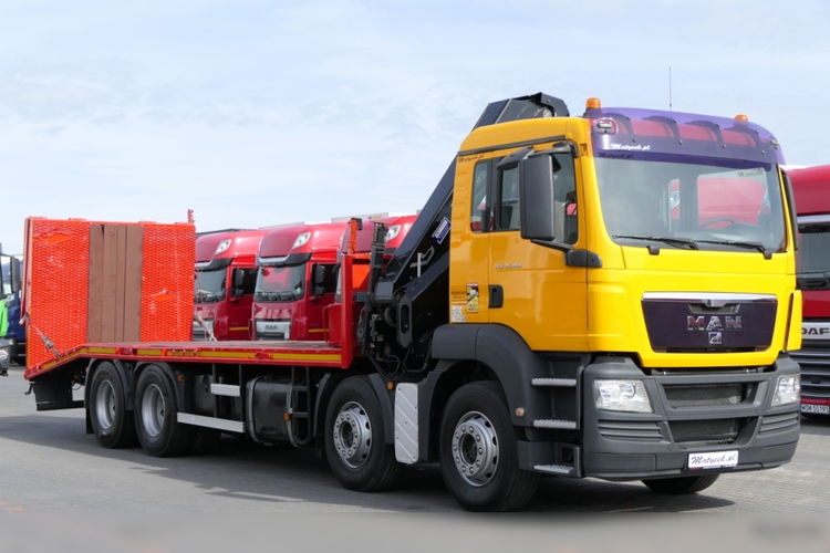 MAN TGS 35.360 / 8x2 / LAWETA + HDS HIAB 211 / OŚ PODNOSZONA / 4 OSIOWY / NAJAZDY HYDRAULICZNE / WCIĄGARKA  zdjęcie 21