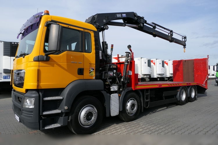 MAN TGS 35.360 / 8x2 / LAWETA + HDS HIAB 211 / OŚ PODNOSZONA / 4 OSIOWY / NAJAZDY HYDRAULICZNE / WCIĄGARKA  zdjęcie 3