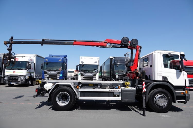 SCANIA P 320 / WYWROTKA BDF + HDS HMF 635 -wysów: 6.8 m / CHWYTAK do złomu / EURO 6 / BDF + KIPPER + HDS / zdjęcie 10