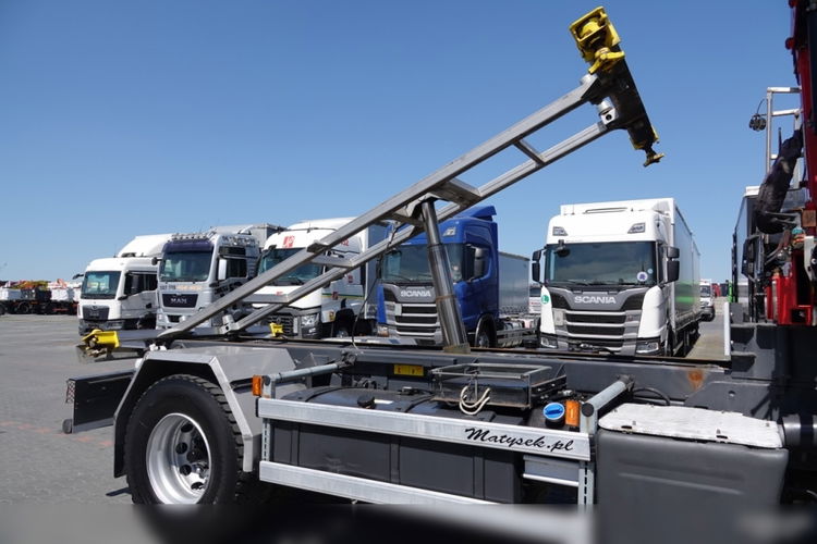 SCANIA P 320 / WYWROTKA BDF + HDS HMF 635 -wysów: 6.8 m / CHWYTAK do złomu / EURO 6 / BDF + KIPPER + HDS / zdjęcie 16