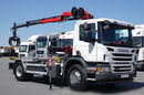 SCANIA P 320 / WYWROTKA BDF + HDS HMF 635 -wysów: 6.8 m / CHWYTAK do złomu / EURO 6 / BDF + KIPPER + HDS / zdjęcie 1