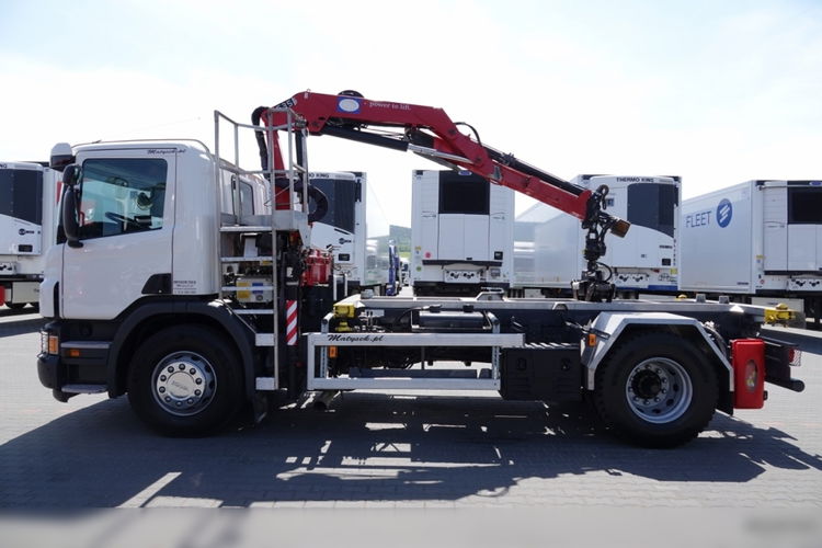 SCANIA P 320 / WYWROTKA BDF + HDS HMF 635 -wysów: 6.8 m / CHWYTAK do złomu / EURO 6 / BDF + KIPPER + HDS / zdjęcie 20
