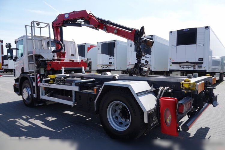 SCANIA P 320 / WYWROTKA BDF + HDS HMF 635 -wysów: 6.8 m / CHWYTAK do złomu / EURO 6 / BDF + KIPPER + HDS / zdjęcie 21